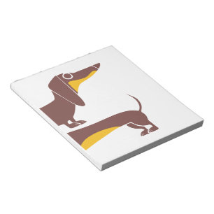 Funny cute dachshund for long dog parent notepad