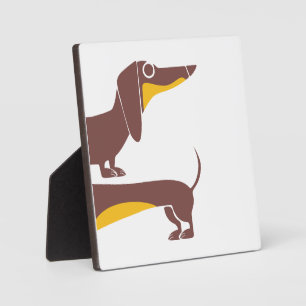 Funny cute dachshund for long dog parent plaque