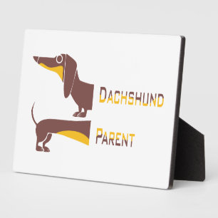 Funny cute dachshund for long dog parent plaque