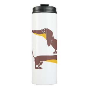 Funny cute dachshund for long dog parent thermal tumbler