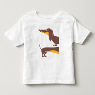 Funny cute dachshund for long dog parent toddler T-Shirt