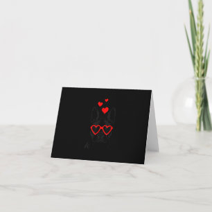 Funny Cute Dog American Boston Terrier Valentine Thank You Card