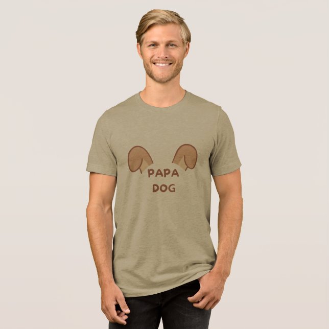 Funny & Cute Dog Dad t-shirt Tri-Blend Shirt (Front Full)