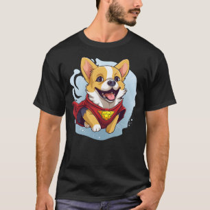 Funny Cute Dog Kawaii Superhero Super Corgi Hero C T-Shirt