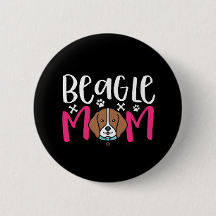 Funny Cute Dog Lover Puppy Pet Owner Beagle Mum 6 Cm Round Badge
