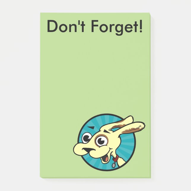 FUNNY CUTE DOG POST-IT NOTEPAD (Front)