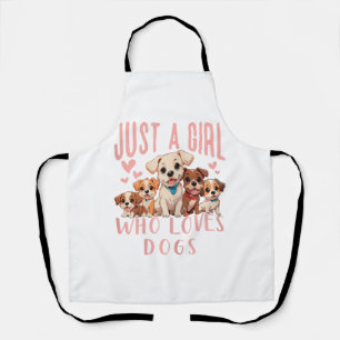 Funny Cute Dog Puppy Lover - Just A Girl Who Loves Apron