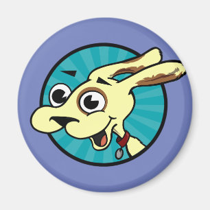 FUNNY CUTE DOG ROUND MAGNET