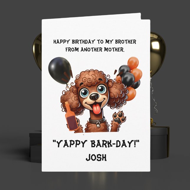 Funny Cute Dog Simple Birthday Greeting Card  (Creator Uploaded)