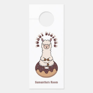 Funny Cute Donut Disturb Double Sided Personalized Door Hanger
