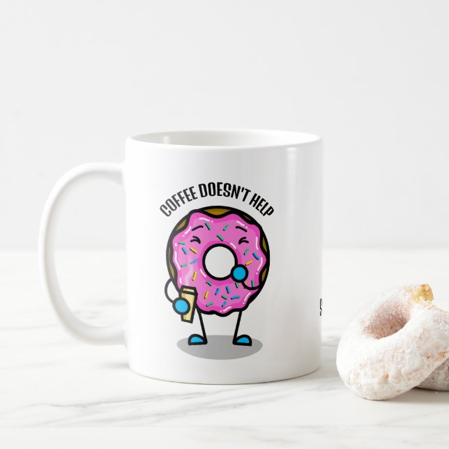 Funny Cute Doughnut Mug (With Donut)