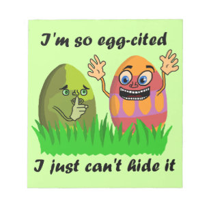Funny Cute Easter Eggs Cartoon Notepad