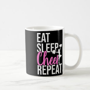 Funny Cute Eat Sleep Cheer Repeat Love Girls Gift Coffee Mug