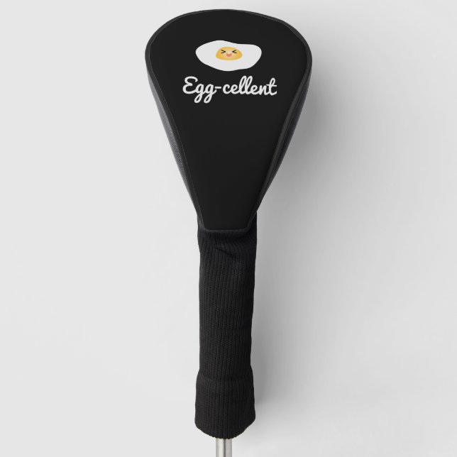 Funny Cute Egg Eggcellent Humourous Food Pun Fun Golf Head Cover (Front)