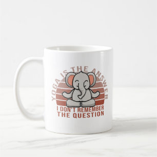 Funny cute elephant doing yoga. funny yoga design coffee mug