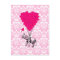 Funny cute elephant & pink damask