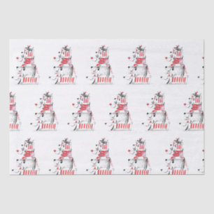 Funny Cute Festive Dogs Merry Christmas  Tissue Paper