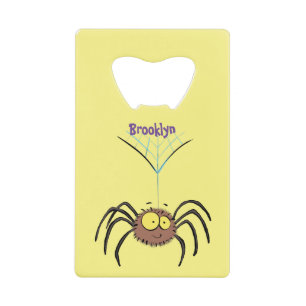 Funny cute fluffy spider cartoon