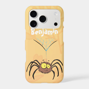 Funny cute fluffy spider cartoon