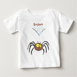 Funny cute fluffy spider cartoon baby T-Shirt