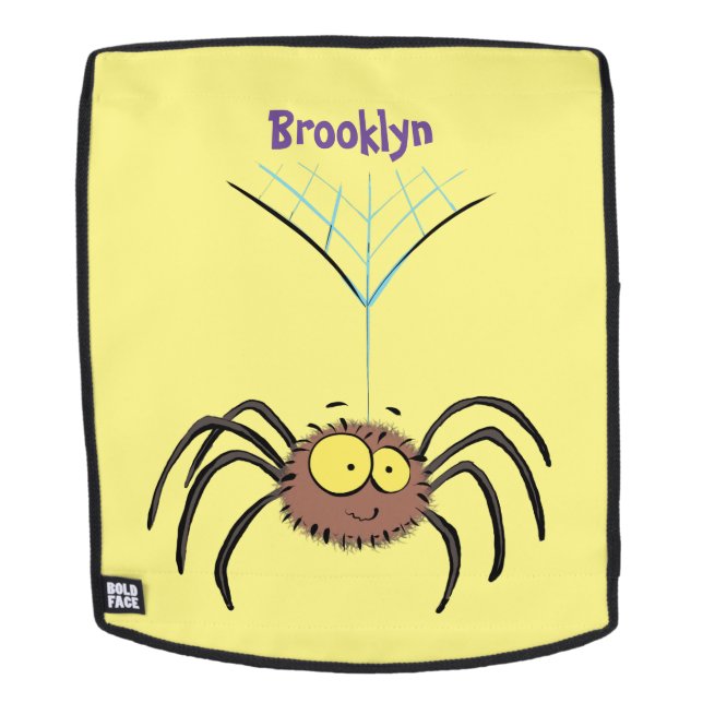 Funny cute fluffy spider cartoon backpack (Removable Face)