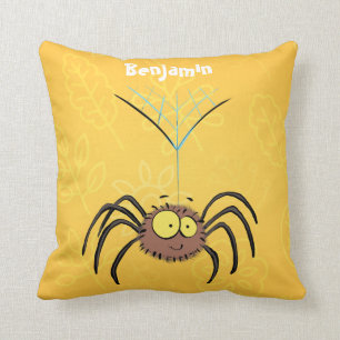 Funny cute fluffy spider cartoon cushion