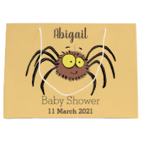 Funny cute fluffy spider cartoon