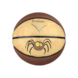 Funny cute fluffy spider cartoon  mini basketball
