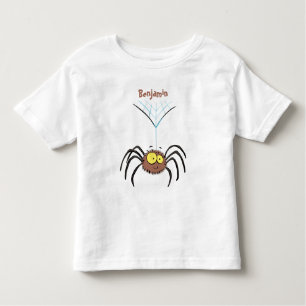 Funny cute fluffy spider cartoon toddler T-Shirt