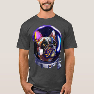 Funny Cute French Bulldog Astronaut  T-Shirt