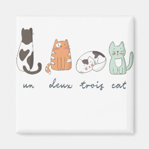 Funny Cute French Cat Magnet