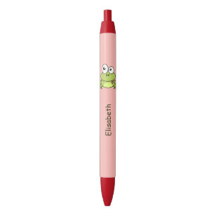 Funny cute frog cartoon kids black ink pen