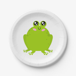 Funny Cute Frog Paper Plate