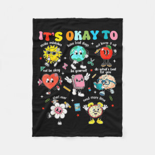 Funny Cute Funny It's Okay Different Fleece Blanket