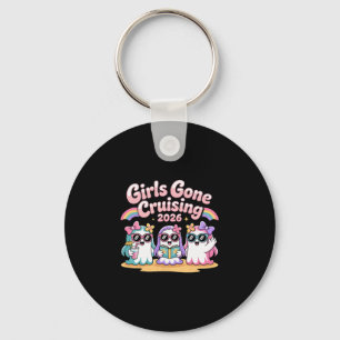 Funny Cute Ghost Girls Gone Cruising 2026 Vacation Key Ring