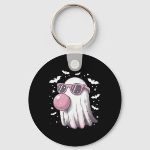 Funny Cute Ghost Girls Halloween Cute Ghost Women Key Ring