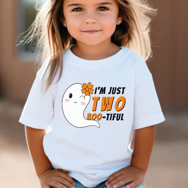 Funny Cute Ghost Halloween 2 Year Old 2nd Birthday Baby T-Shirt (Funny Cute Ghost Halloween 2 Year Old 2nd Birthday Toddler T-Shirt)
