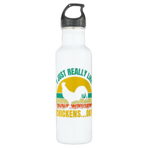 Funny Cute Gift For Pet Chicken Lovers 710 Ml Water Bottle