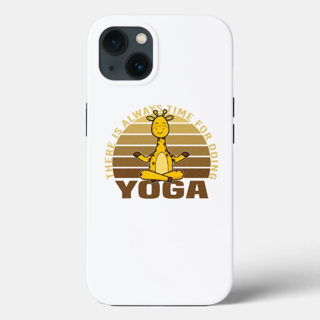 Funny cute giraffe doing yoga. funny yoga poses Case-Mate iPhone case (Back)