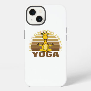 Funny cute giraffe doing yoga. funny yoga poses iPhone 13 case
