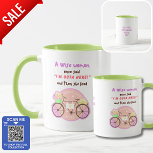 Funny Cute Girl Coworker New Job Retirement Left  Mug