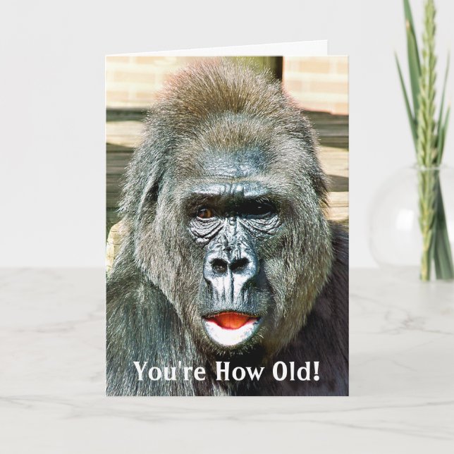 FUNNY CUTE GORILLA CARD (Front)