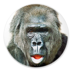 FUNNY CUTE GORILLA CERAMIC KNOB