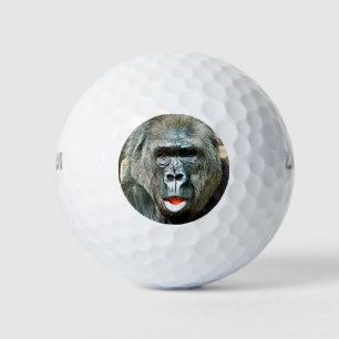 FUNNY CUTE GORILLA GOLF BALLS