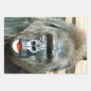 FUNNY CUTE GORILLA WRAPPING PAPER SHEET