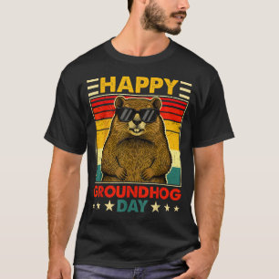 Funny Cute Ground Hog Animal Lovers Happy Groundho T-Shirt