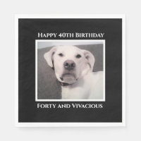 Funny Cute Grumpy White Dog 40th Birthday Black