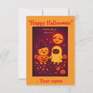 Funny Cute Halloween Card for Kids 2025