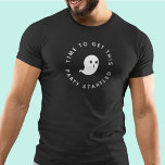 Funny Cute Halloween Ghost Party Pun T-Shirt<br><div class="desc">Join the ghostly fun with our 'Let's Get This Party Startled' Tee! 😄 Customise it for extra laughs. Halloween humour at its best! 👻 #FunnyHalloweenTee #PartyStartled</div>