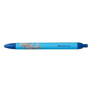 Funny cute Hammerhead shark cartoon Black Ink Pen